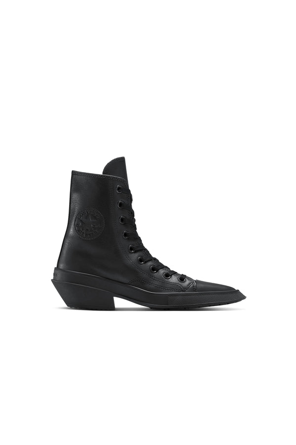 karen walker Chuck Taylor 70 De Luxe Pointed Leather X-High Top Black