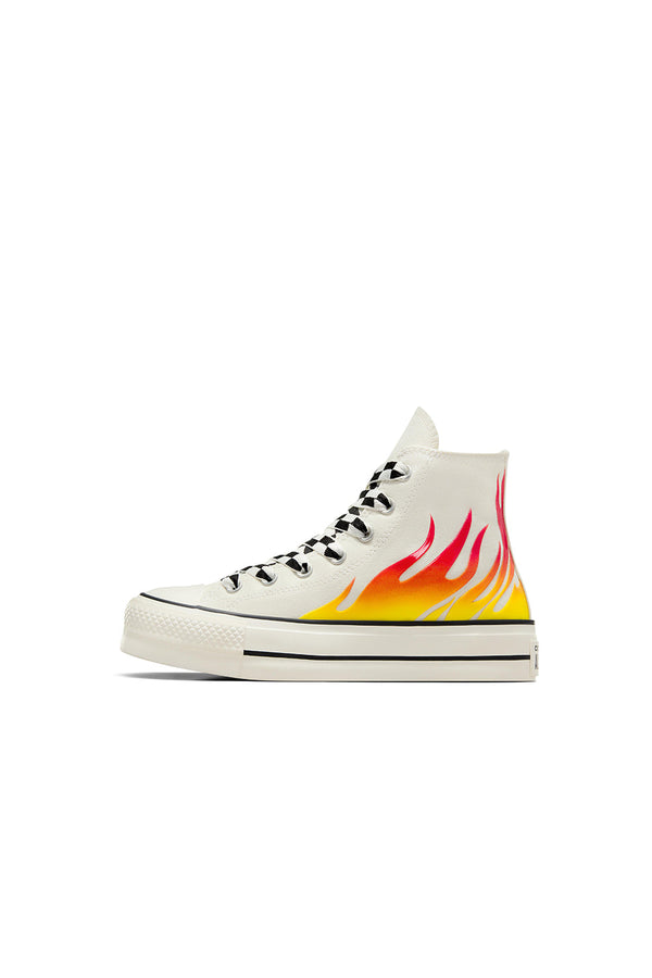 Karen Walker Chuck Taylor All Star Lift Platform Flames High Top Egret