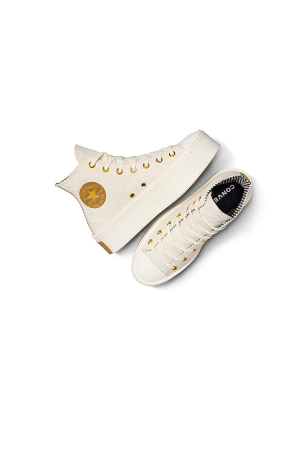 Karen Walker Chuck Taylor All Star Modern Lift Corduroy High Top Egret