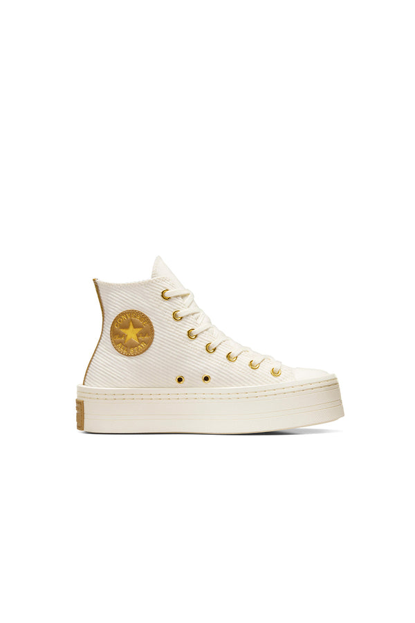 karen walker Chuck Taylor All Star Modern Lift Corduroy High Top Egret