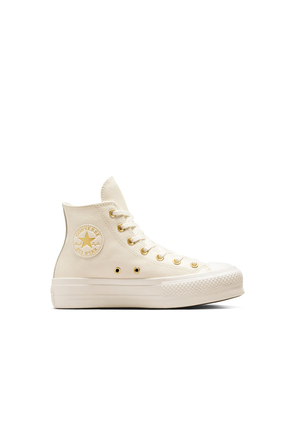 karen walker Chuck Taylor Lift High Top Egret/Egret/Gold