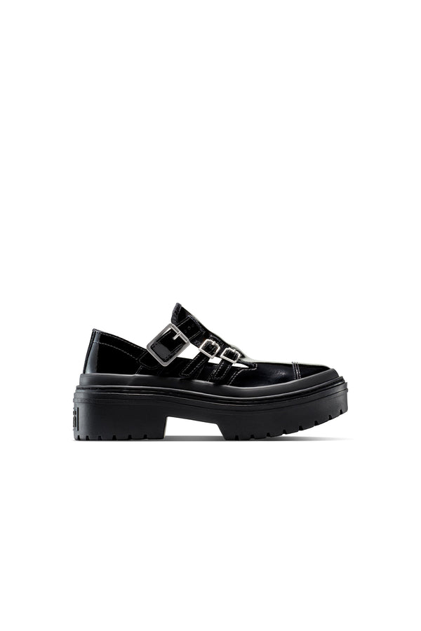 Karen Walker Chuck Taylor Lugged Heel Mary Jane Platform Black/Black/Egret