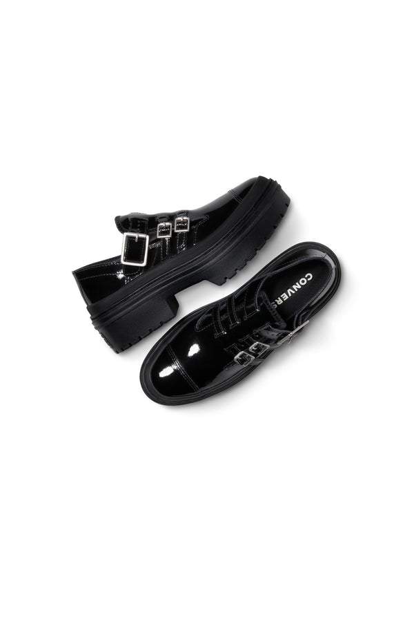 Karen Walker Chuck Taylor Lugged Heel Mary Jane Platform Black/Black/Egret