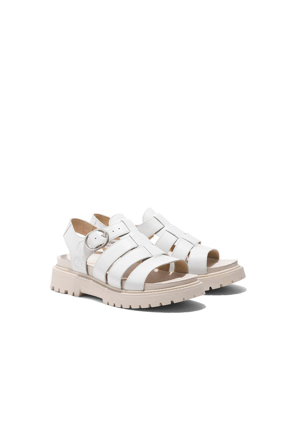Karen Walker Clairemont Way Sandal White Full Grain