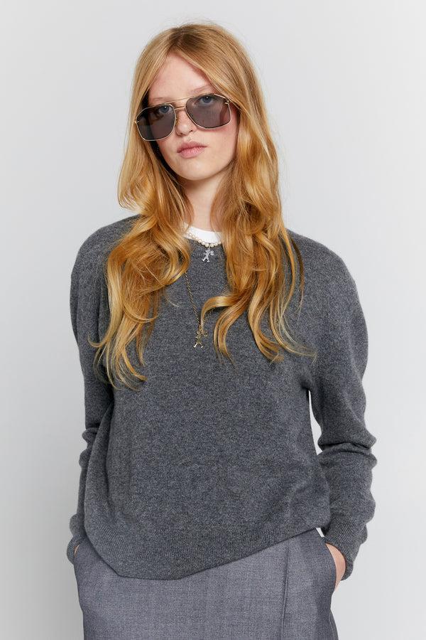 karen walker Classic Cashmere Sweater Charcoal Marle