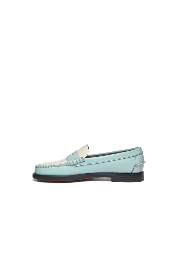 Karen Walker Classic Dan Pigment Loafers Blue Ice/White