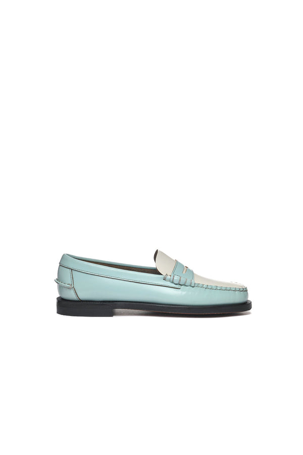 Karen Walker Classic Dan Pigment Loafers Blue Ice/White