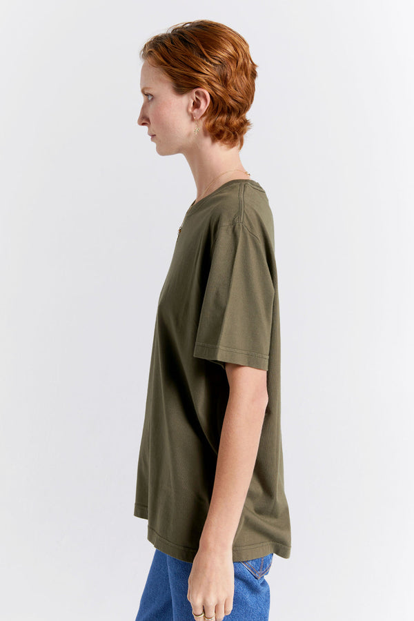 Karen Walker Classic Organic Cotton T-Shirt Hunter Green