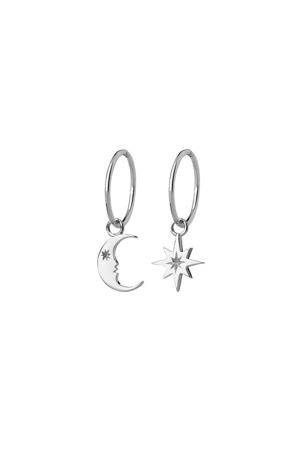 karen walker Crescent Moon and Star Sleepers Silver