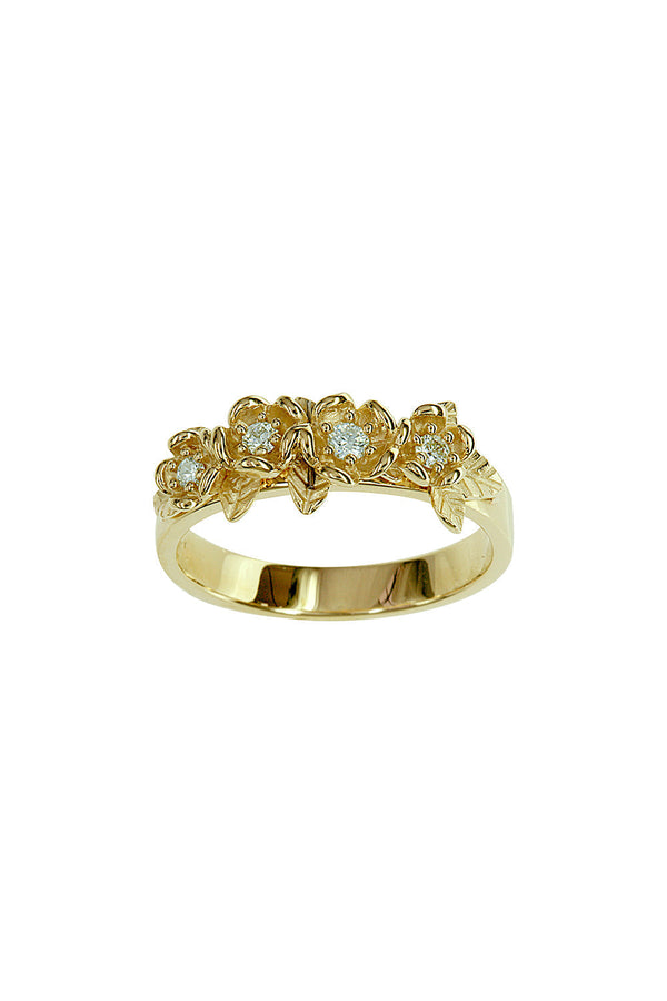 karen walker Diamond Posie Wreath Ring 9ct Gold .13ct Diamond