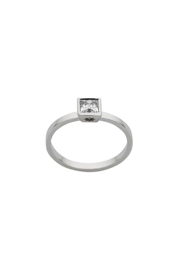 karen walker Diamond Princess Ring 9ct White Gold .40ct Diamond