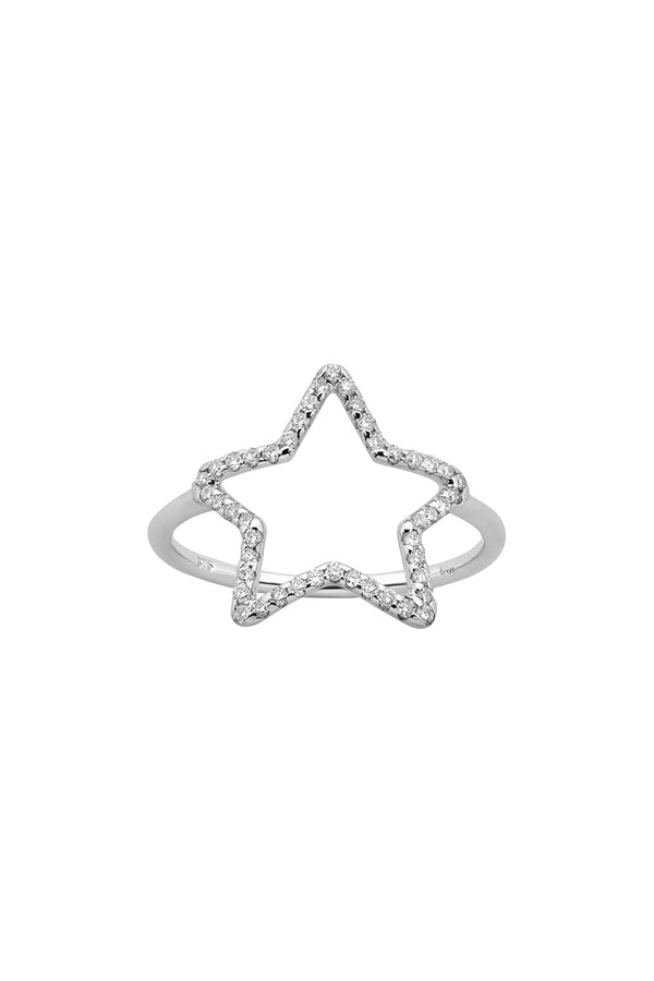 karen walker Diamond Star Ring White Gold .26ct Diamond