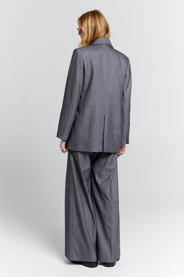 Karen Walker Escapade Double Breasted Jacket Charcoal