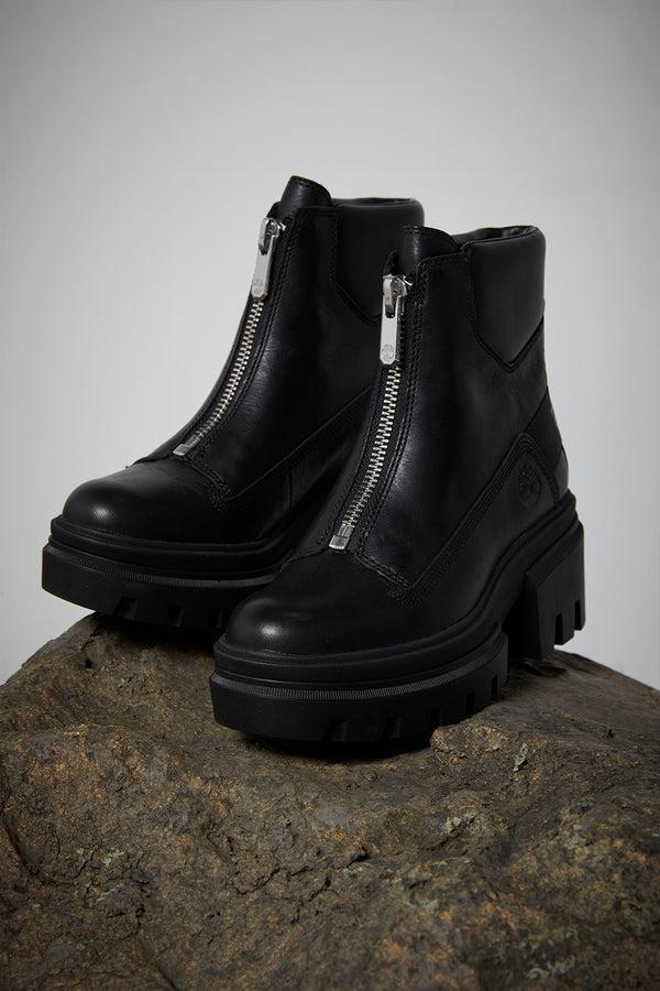 Karen Walker Everleigh Front Zip Boot Black Full Grain