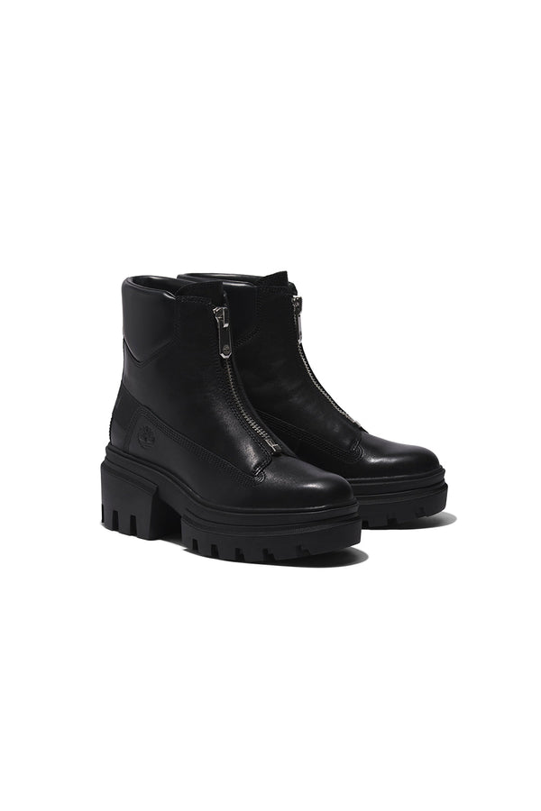 Karen Walker Everleigh Front Zip Boot Black Full Grain