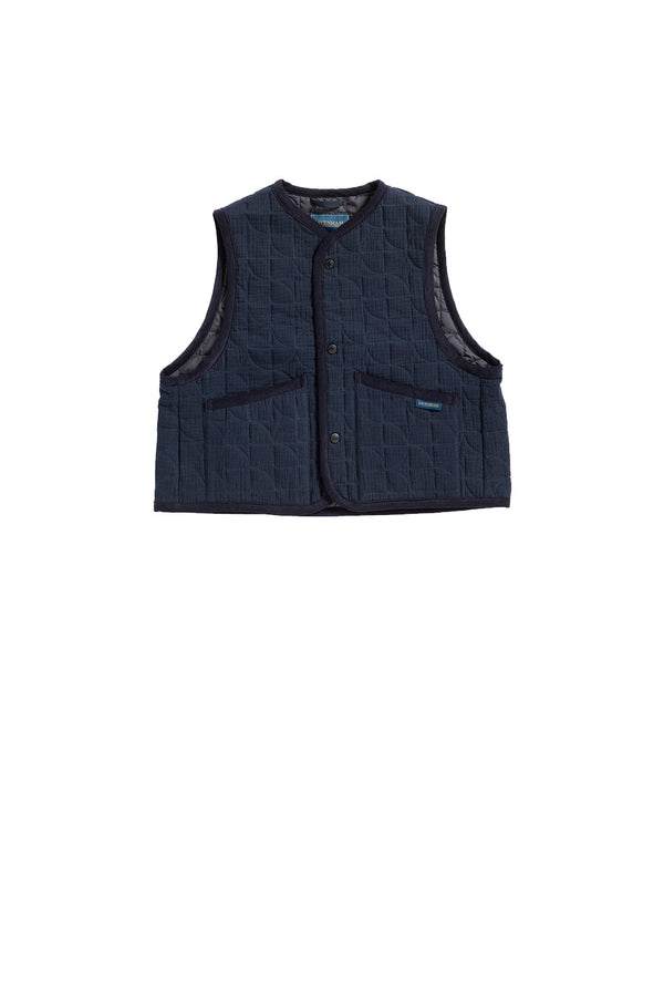 Karen Walker Gauze Leaf Quilt Cropped Thornham Navy