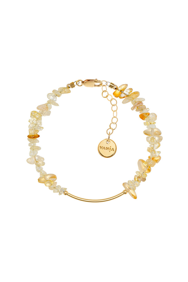 Karen Walker Gemstone Chip Bracelet With Gold-Filled Bar