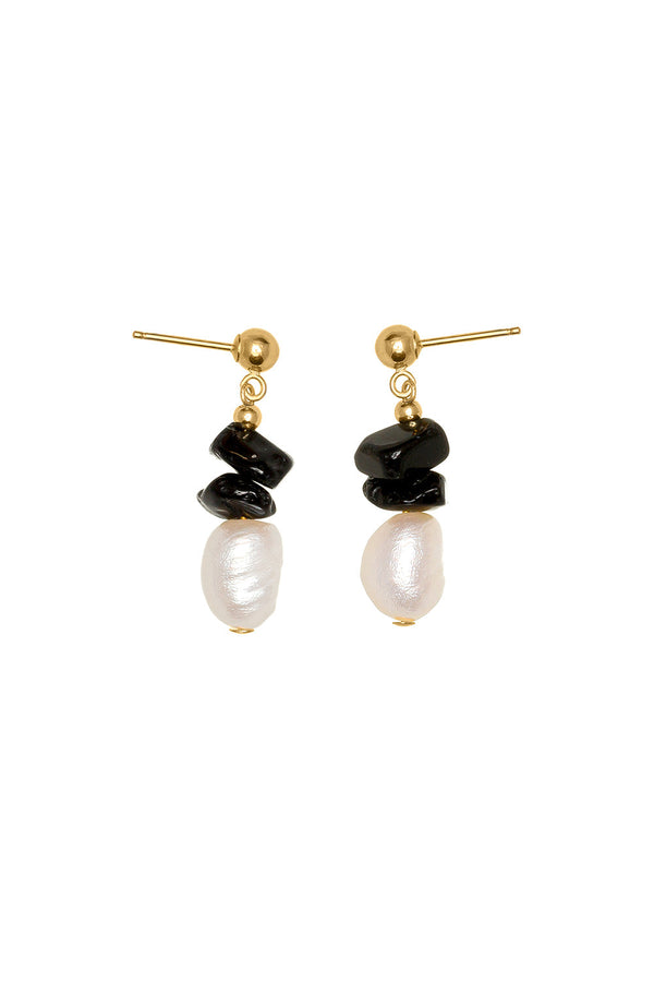 Karen Walker Gemstone Chip Earring With Gold-Filled Bar Stud