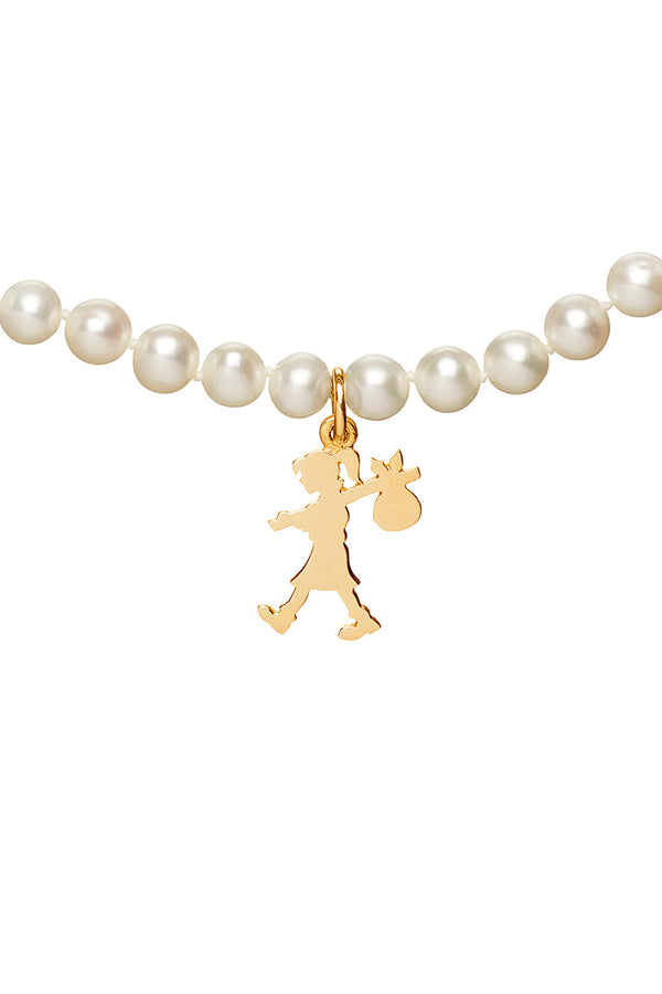Karen Walker Girl With All The Pearls Necklace Gold