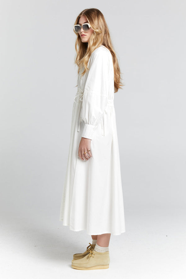 Karen Walker Hiruma Organic Cotton Shirt Dress Off-White
