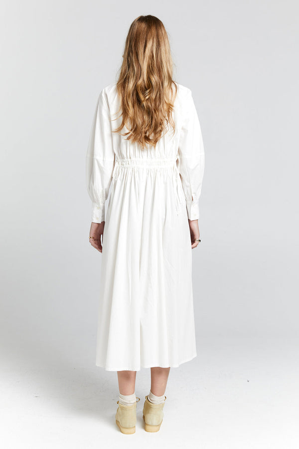 Karen Walker Hiruma Organic Cotton Shirt Dress Off-White