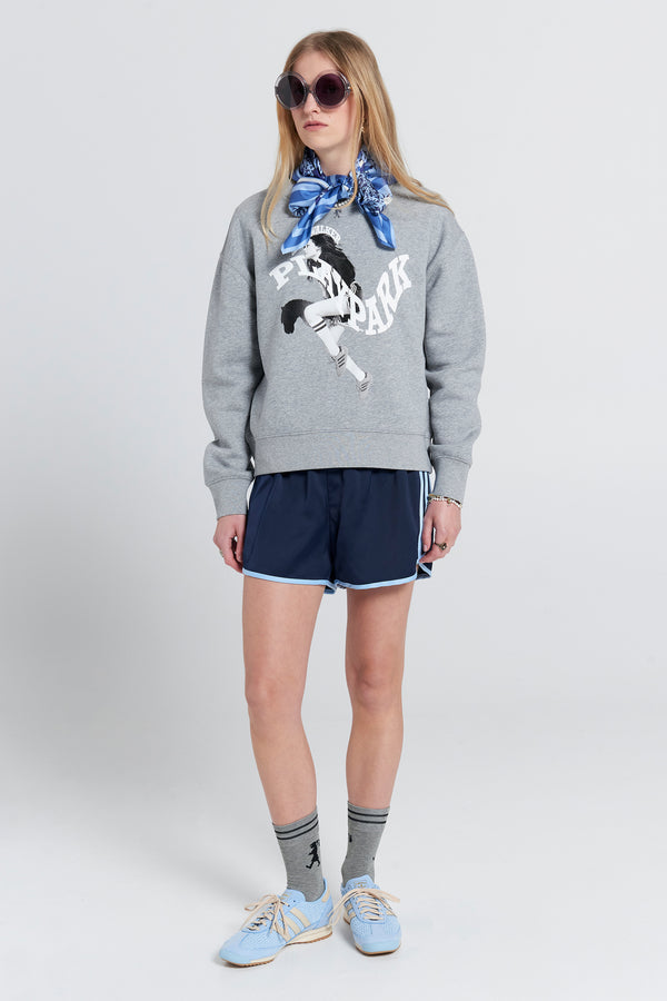 karen walker Hobby Girl Crewneck Sweatshirt Grey Marle