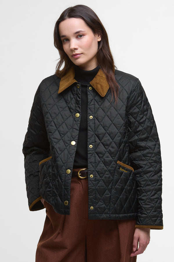 Karen Walker Icons Cropped Liddesdale Quilted Jacket Black/Classic