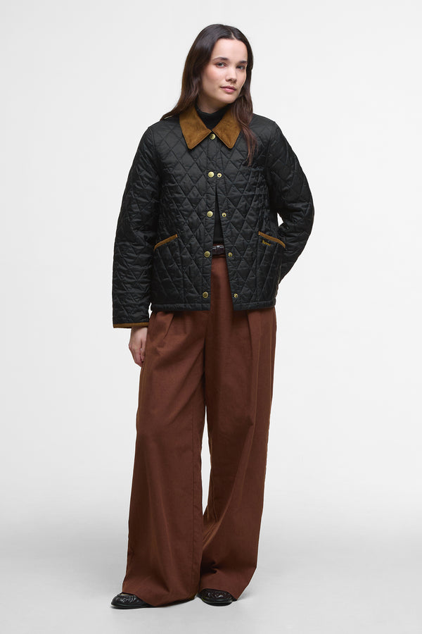 Karen Walker Icons Cropped Liddesdale Quilted Jacket Black/Classic
