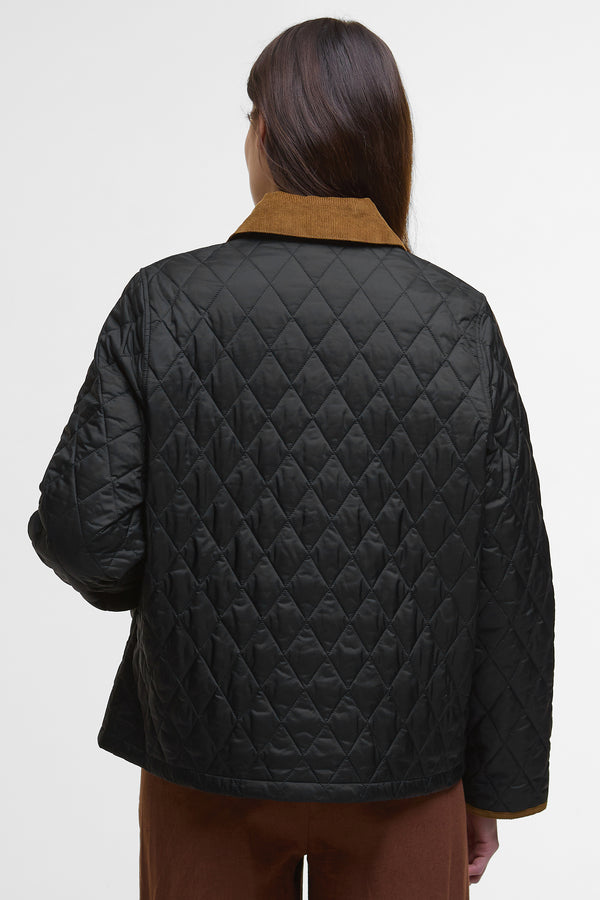 Karen Walker Icons Cropped Liddesdale Quilted Jacket Black/Classic