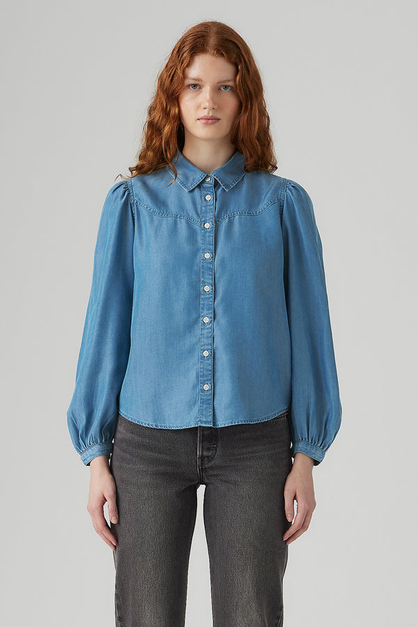 Karen Walker Journey Western Fashion Shirt Bright Mid Stone