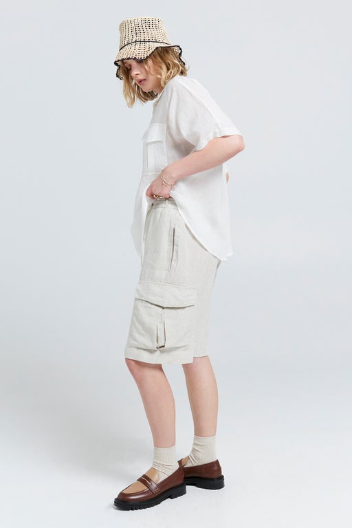 Karen Walker Acadia Lounge Shorts Natural