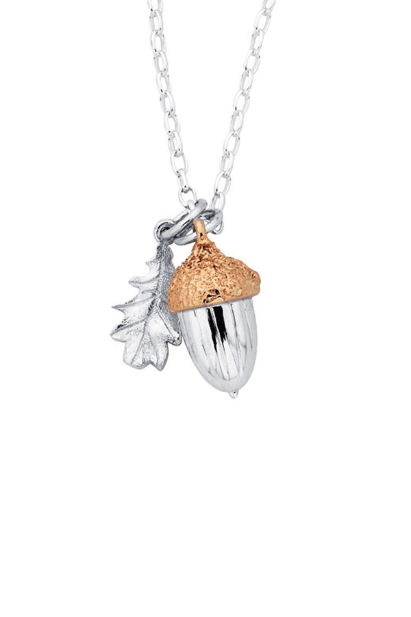 karen walker Acorn & Leaf Pendant Silver/Gold