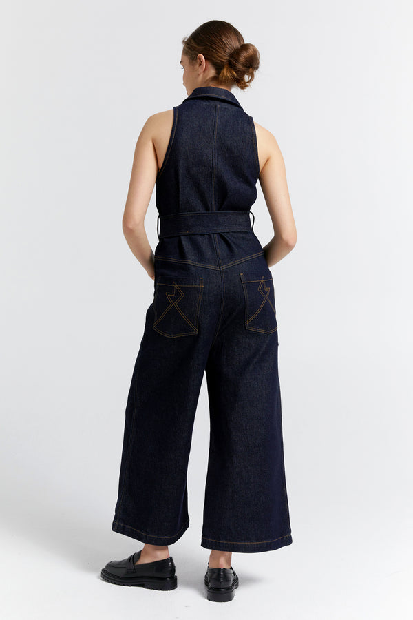 Karen Walker Aeronautical Jumpsuit Indigo Denim