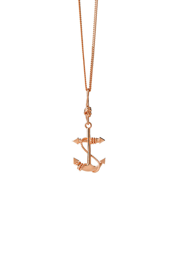 karen walker Anchor Necklace Rose Gold