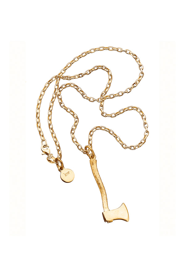 Karen Walker Axe Necklace Gold