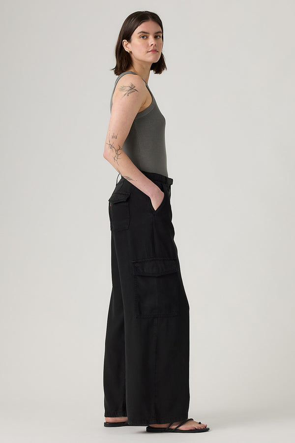 Karen Walker Baggy Dad Cargo Pants Caviar Black