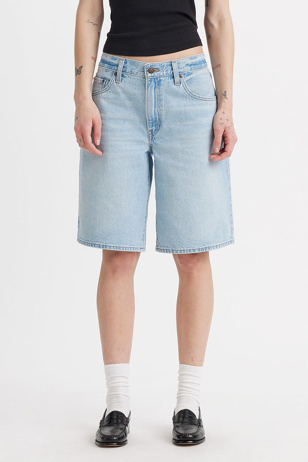 Karen Walker Baggy Dad Jorts Pick Sides Short Blue