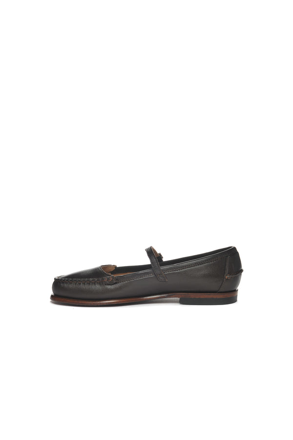 Karen Walker Ballerina Pop Loafers Dark Brown