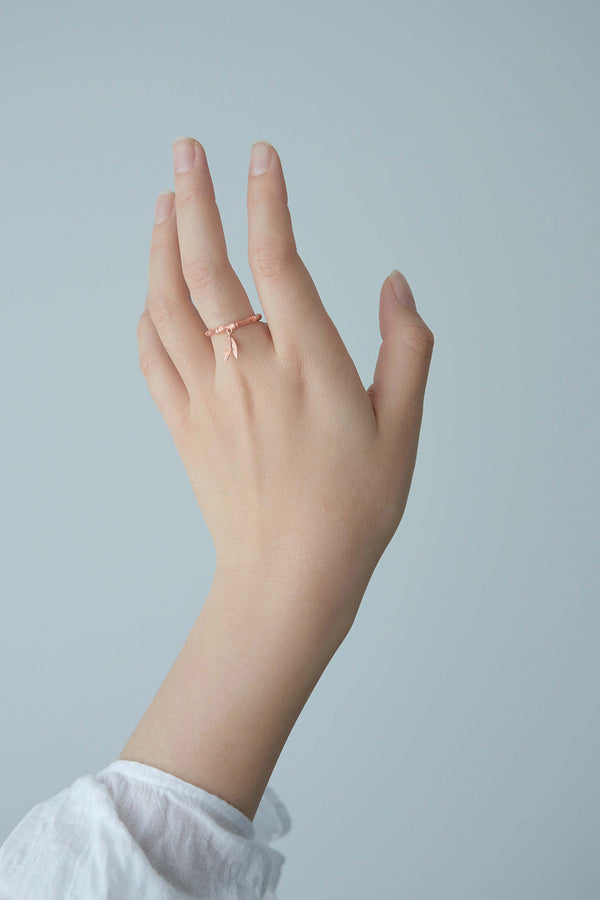 Karen Walker Bamboo Ring Rose Gold