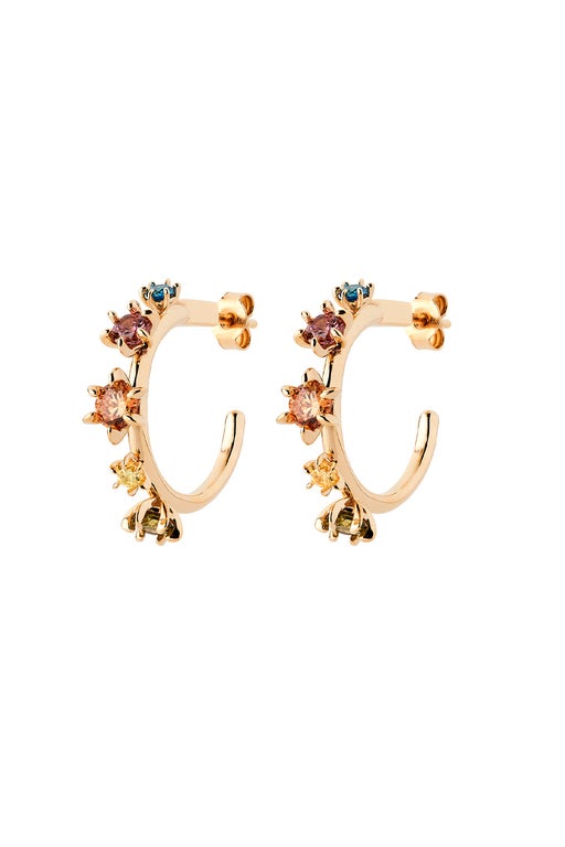 Karen Walker Baroque Earrings Gold-Plated