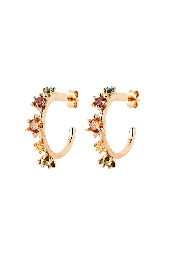 karen walker Baroque Earrings Gold