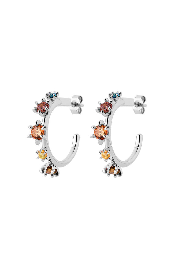 Karen Walker Baroque Earrings Silver