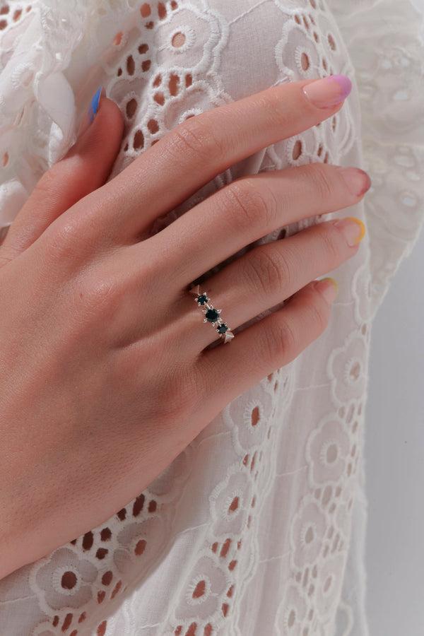 Karen Walker Baroque Ring Silver Onyx