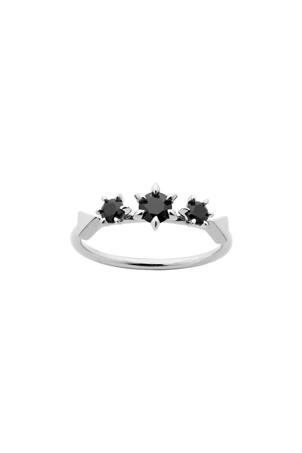karen walker Baroque Ring Silver Onyx