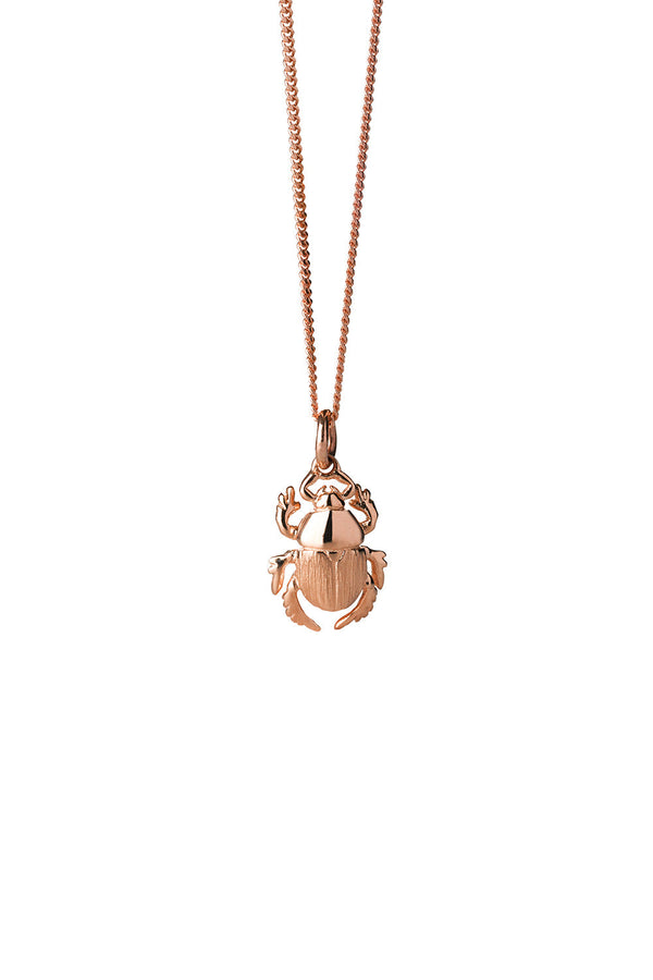 karen walker Beetle Necklace Rose Gold