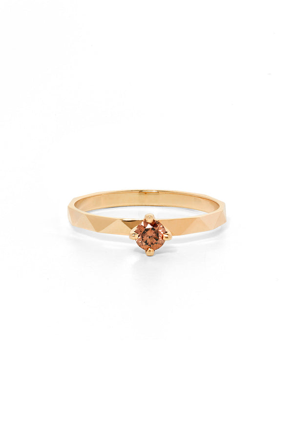 karen walker Believer Ring Gold Champagne Diamond