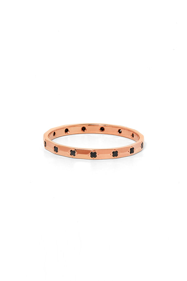 Karen Walker Beloved Band Rose Gold Black Diamond