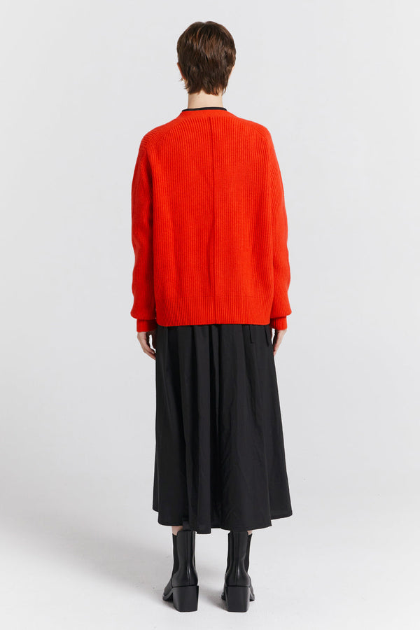 Karen Walker Bessie Cashmere Cardigan Flame