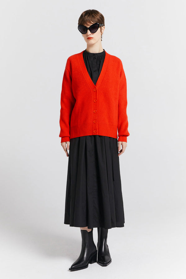 karen walker Bessie Cashmere Cardigan Flame