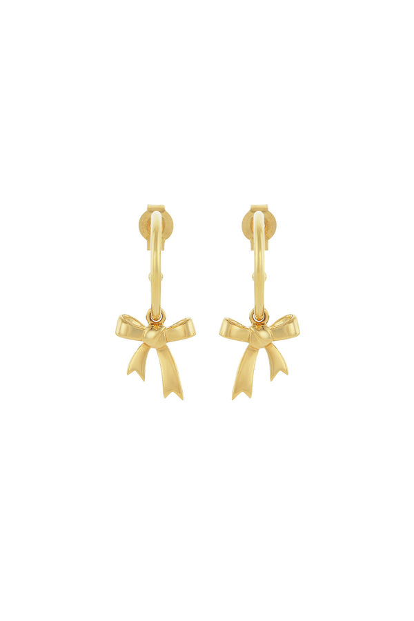 Karen Walker Bow Hoop Earrings Gold